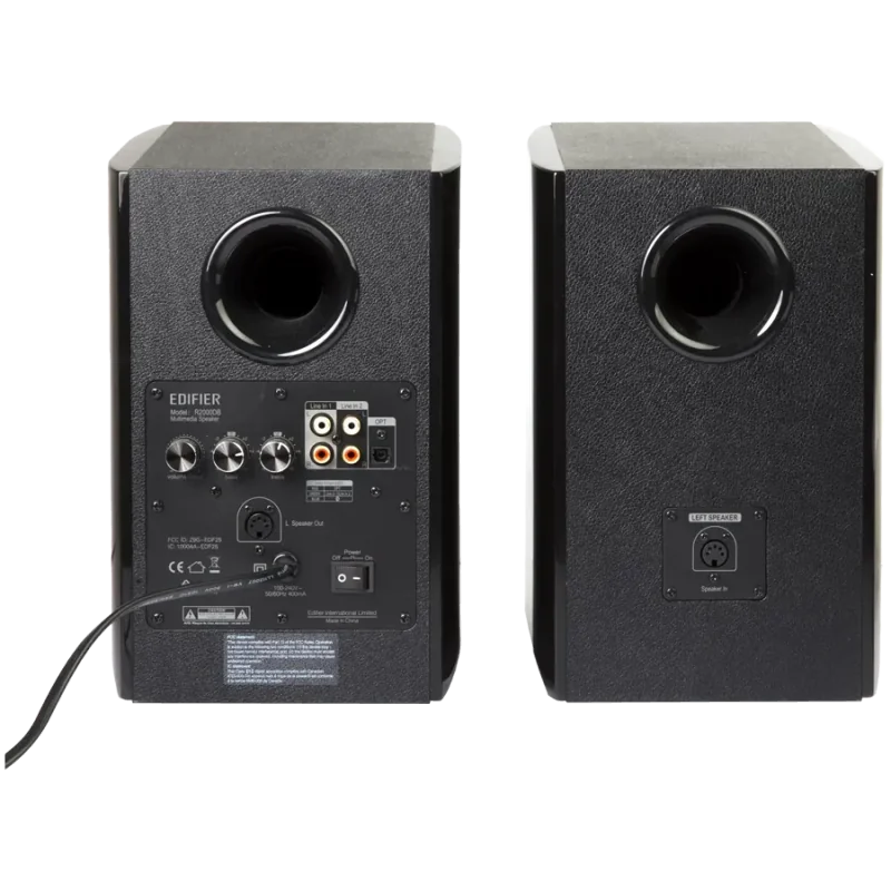 Edifier R2000DB 2.0 Bookshelf Speakers, Bluetooth, 3.5mm to RCA, Optical, 1-inch Tweeters, 5-inch Drivers, 120W (RMS), Control K
