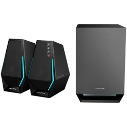Edifier G1500 MAX 2.1 Audio System, BT V5.3, USB, AUX, 2.5-inch Drivers, 4-inch Subwoofer, RGB Lighting, 30W (RMS), Black - 2