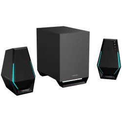 Edifier G1500 MAX 2.1 Audio System, BT V5.3, USB, AUX, 2.5-inch Drivers, 4-inch Subwoofer, RGB Lighting, 30W (RMS), Black - 4