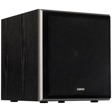 Edifier T5 Powered Subwoofer, 8" front-firing long-throw woofer, 70W RMS, low frequencies down to 38Hz, MDF cabinet with wood gr