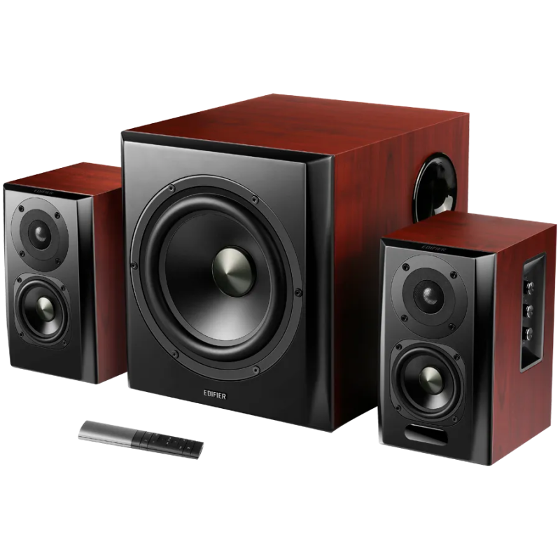 Edifier S350DB 2.1 Audio System, BT V5.1, Optical, Coaxial, RCA, 8-inch Subwoofer, 3.5-inch Drivers, 0.75-inch Tweeters, 70W (RM