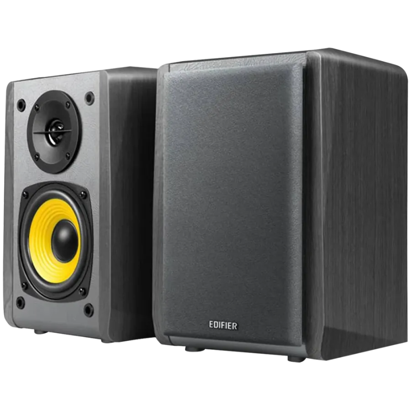 Edifier R1010BT Bookshelf Speakers, Bluetooth V5.1, Dual RCA Inputs, 4-inch Mid-Bass Drivers 0.5-inch Tweeters, 24 W RMS, Black 