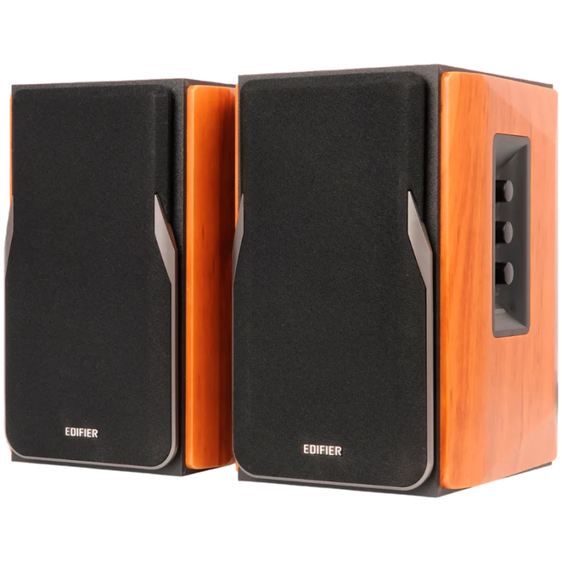Edifier R1380DB 2.0 Bookshelf Speakers, BT V5.1, Optical, Coaxial, RCA, 1-inch Tweeters, 4-inch Drivers, 42W (RMS), Control Knob