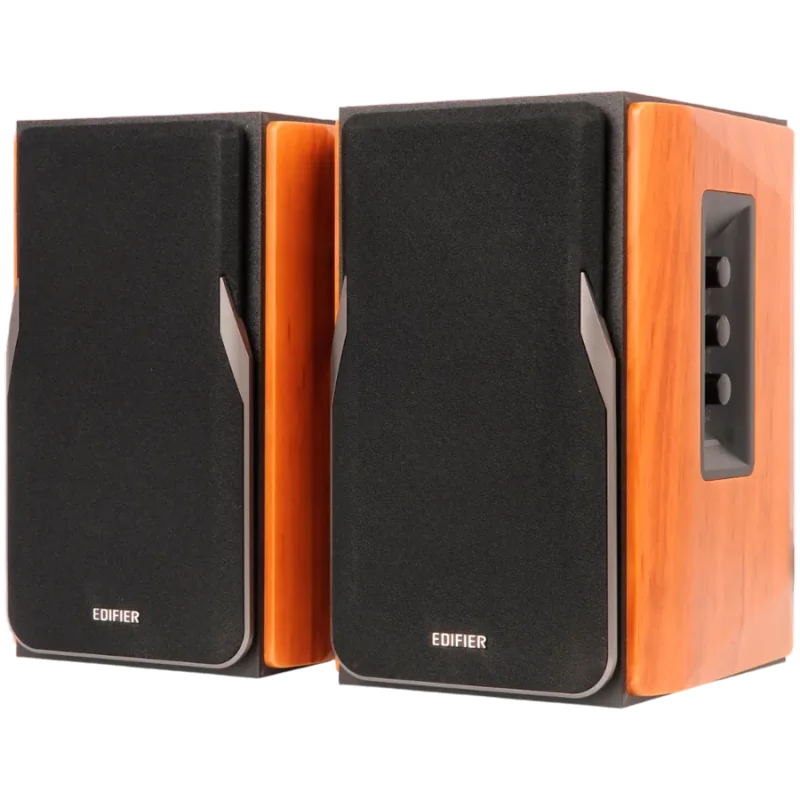 Edifier R1380DB 2.0 Bookshelf Speakers, BT V5.1, Optical, Coaxial, RCA, 1-inch Tweeters, 4-inch Drivers, 42W (RMS), Control Knob