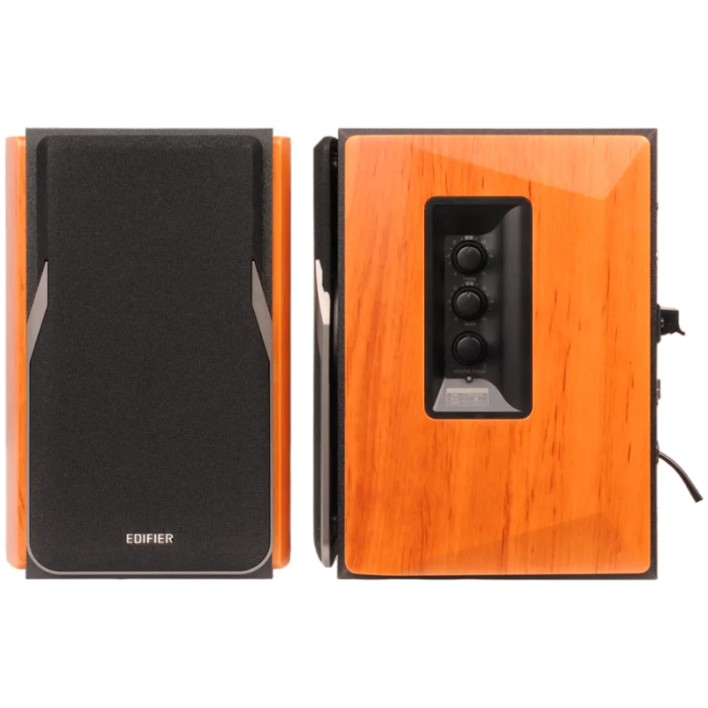 Edifier R1380DB 2.0 Bookshelf Speakers, BT V5.1, Optical, Coaxial, RCA, 1-inch Tweeters, 4-inch Drivers, 42W (RMS), Control Knob
