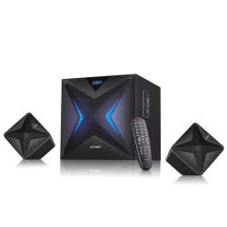 F&D F550X 2.1 Multimedia Speakers, 56W RMS (14Wx2+28W), 2x3'' Satellites + 6.5'' Subwoofer, BT 5.0/NFC/AUX/USB/FM/SD card reader