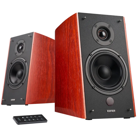 Edifier R2000DB 2.0 Bookshelf Speakers, Bluetooth, 3.5mm to RCA, Optical, 1-inch Tweeters, 5-inch Drivers, 120W (RMS), Control K