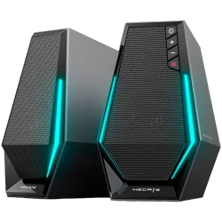 Edifier G1500 2.0 Audio System, BT V5.3, USB, AUX, 2.5-inch Drivers, RGB Lighting, 5W (RMS), Black - 1