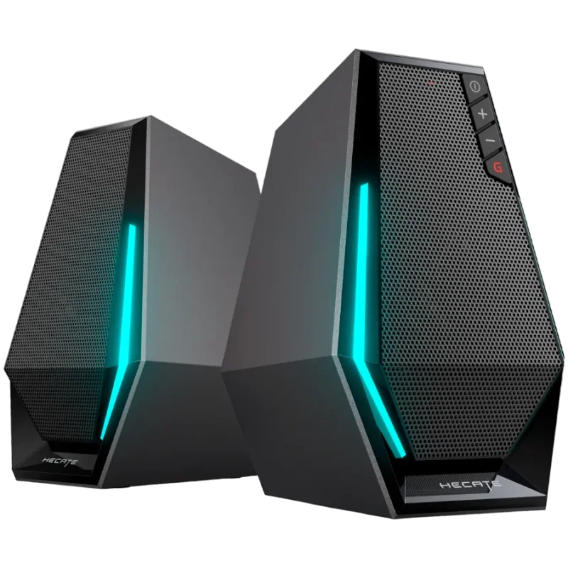 Edifier G1500 2.0 Audio System, BT V5.3, USB, AUX, 2.5-inch Drivers, RGB Lighting, 5W (RMS), Black - 1
