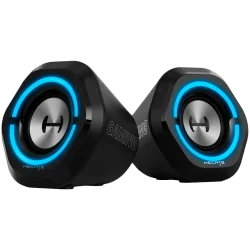 Edifier G1000 2.0 Audio System, BT V5.3, USB, AUX, 2.5-inch Drivers, RGB Lighting, 5W (RMS), Black - 1