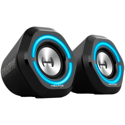 Edifier G1000 2.0 Audio System, BT V5.3, USB, AUX, 2.5-inch Drivers, RGB Lighting, 5W (RMS), Black - 2