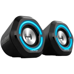 Edifier G1000 2.0 Audio System, BT V5.3, USB, AUX, 2.5-inch Drivers, RGB Lighting, 5W (RMS), Black - 2
