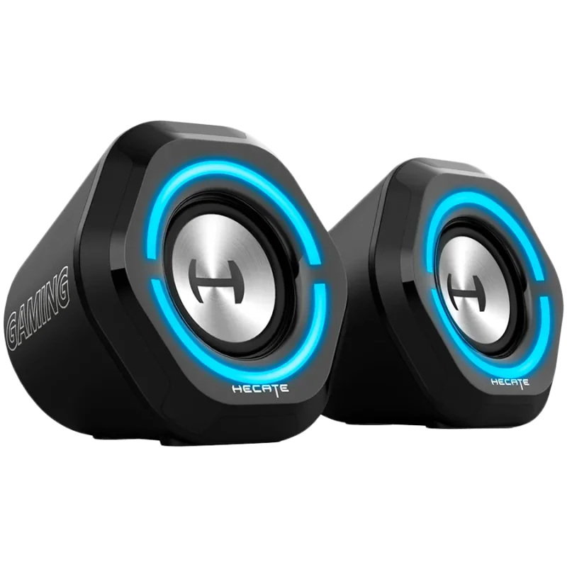 Edifier G1000 2.0 Audio System, BT V5.3, USB, AUX, 2.5-inch Drivers, RGB Lighting, 5W (RMS), Black - 1