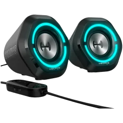 Edifier G1000 2.0 Audio System, BT V5.3, USB, AUX, 2.5-inch Drivers, RGB Lighting, 5W (RMS), Black - 5