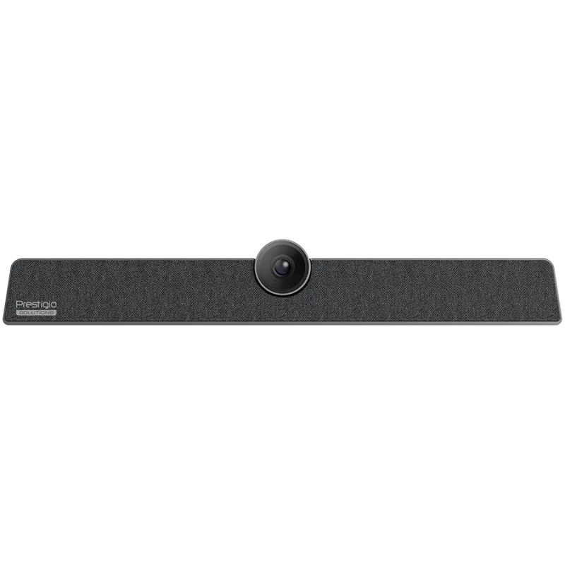Prestigio Solutions Video Conferencing Collaboration Bar Alpha: UHD, 12MP, 6 mic, 8m (Range), Connection via USB Type-C or AUX -