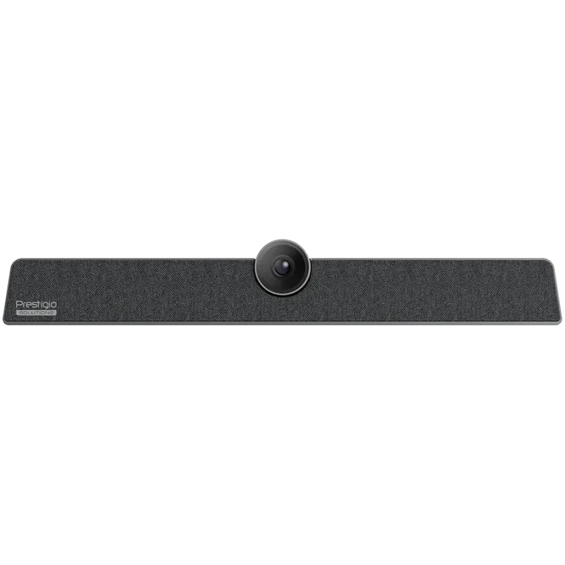 Prestigio Solutions Video Conferencing Collaboration Bar Alpha: UHD, 12MP, 6 mic, 8m (Range), Connection via USB Type-C or AUX -