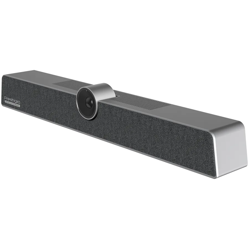 Prestigio Solutions Video Conferencing Collaboration Bar Alpha: UHD, 12MP, 6 mic, 8m (Range), Connection via USB Type-C or AUX -