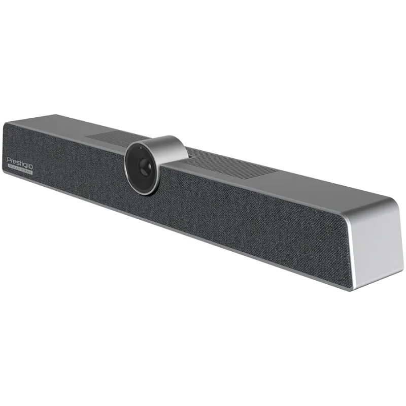 Prestigio Solutions Video Conferencing Collaboration Bar Alpha: UHD, 12MP, 6 mic, 8m (Range), Connection via USB Type-C or AUX -