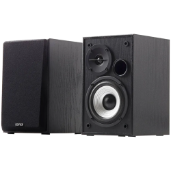 Edifier R980T 2.0 Bookshelf Speakers, Dual RCA and 3.5mm headphone output, 0.5-inch Tweeters, 4-inch Bass Drivers, 24W (RMS), Bl