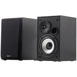 Edifier R980T 2.0 Bookshelf Speakers, Dual RCA and 3.5mm headphone output, 0.5-inch Tweeters, 4-inch Bass Drivers, 24W (RMS), Bl