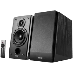 Edifier R1855DB 2.0 Bookshelf Speakers, BT V5.1, Optical, Coaxial, RCA, 0.75-inch Tweeters, 4-inch Drivers, Sub-Out, 70W (RMS), 