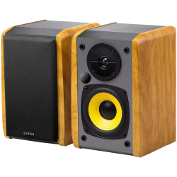Edifier R1010BT Bookshelf Speakers, Bluetooth V5.1, Dual RCA Inputs, 4-inch Mid-Bass Drivers 0.5-inch Tweeters, 24 W RMS, Brown 