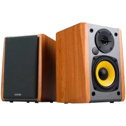 Edifier R1010BT Bookshelf Speakers, Bluetooth V5.1, Dual RCA Inputs, 4-inch Mid-Bass Drivers 0.5-inch Tweeters, 24 W RMS, Brown 