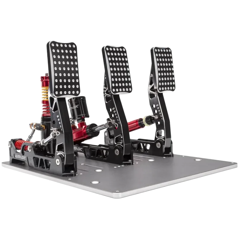 SIMAGIC Crimson Edition, Hydraulic Tri-pedal Set, 100kg Loadcell, Standard Throttle Plate. S309 - 1