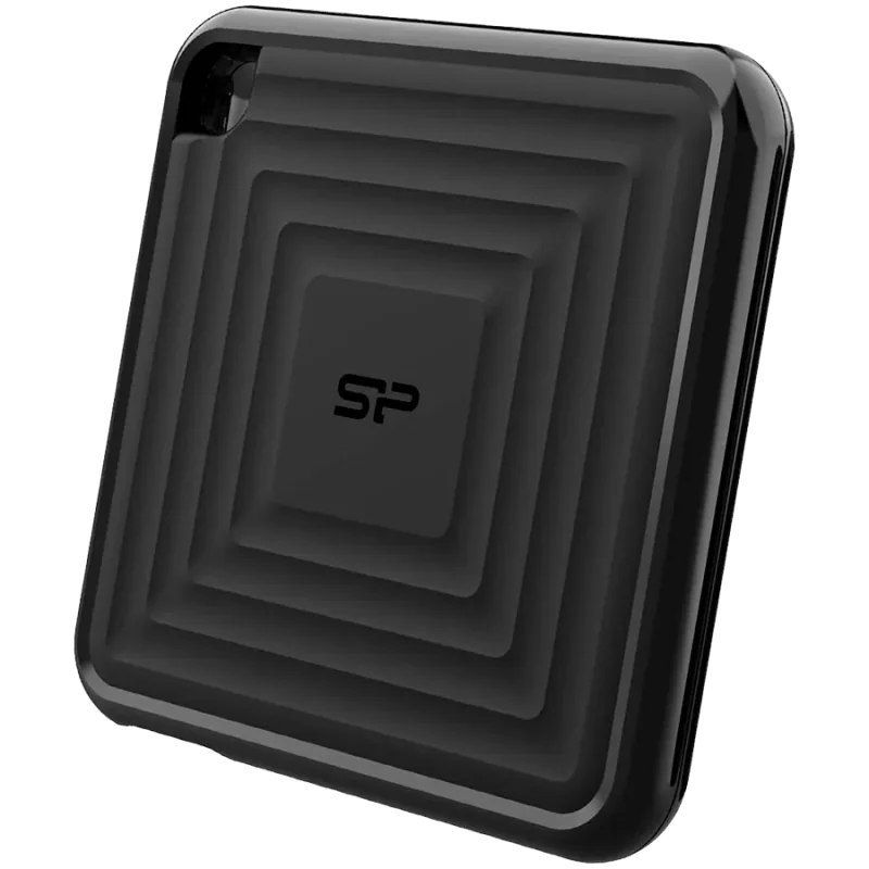 Silicon Power PC60 512GB Portable SSD SATAIII USB 3.2 Gen2 (Type-C) Portable SSD, R/W: up to 540MB/s 500MB/s, Black - 1