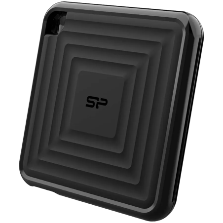 Silicon Power PC60 512GB Portable SSD SATAIII USB 3.2 Gen2 (Type-C) Portable SSD, R/W: up to 540MB/s 500MB/s, Black - 1