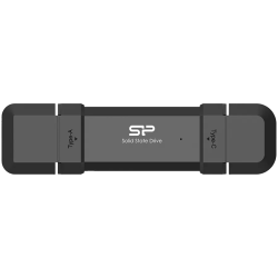Silicon Power 500GB DS72 Dual USB-C/USB 3.2 Gen 2, Portable External SSD, Steam Deck and iPhone 15 Pro, R/W: up to 1050MB/s 850M