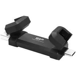 Silicon Power 500GB DS72 Dual USB-C/USB 3.2 Gen 2, Portable External SSD, Steam Deck and iPhone 15 Pro, R/W: up to 1050MB/s 850M
