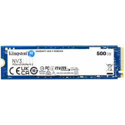 Kingston 500GB NV3 SSD M.2 2280 PCIe 4.0 NVMe, Read: 5,000/ Write: 3,000MB/s - 1
