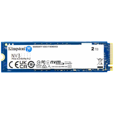 Kingston 2TB NV3 SSD M.2 2280 PCIe 4.0 NVMe, Read: 6,000/ Write: 5,000MB/s - 1