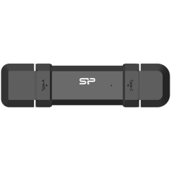 Silicon Power 1TB DS72 Dual USB-C/USB 3.2 Gen 2, Portable External SSD, Steam Deck and iPhone 15 Pro, R/W: up to 1050MB/s 850MB/