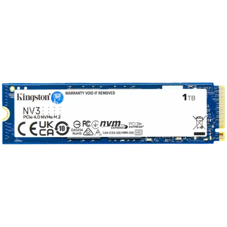Kingston 1TB NV3 SSD M.2 2280 PCIe 4.0 NVMe, Read: 6,000/ Write: 4,000MB/s - 1