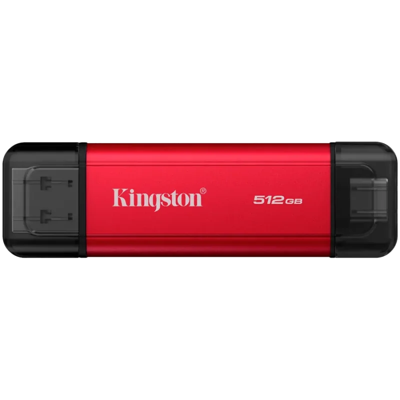 Kingston 512GB Dual USB-A/C Portable SSD, Up to 1050MB/s USB 3.2 Gen 2 - 1