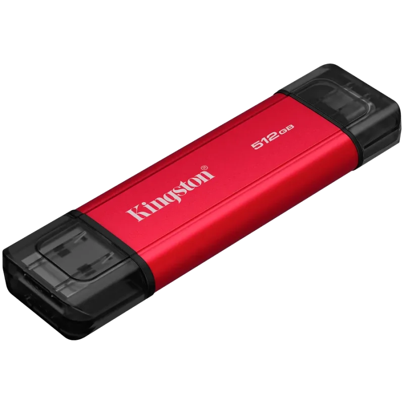 Kingston 512GB Dual USB-A/C Portable SSD, Up to 1050MB/s USB 3.2 Gen 2 - 1