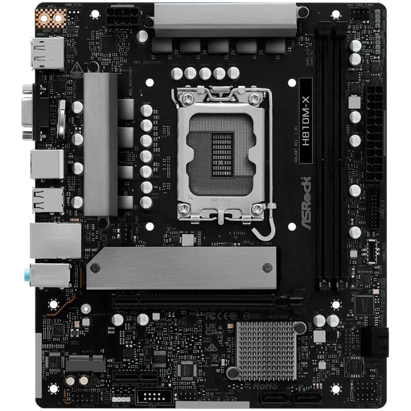 ASROCK H810M-X mATX LGA1851 DDR5 - 1