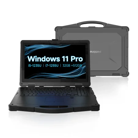 ONERugged N15T, 15inch rugged laptop, resolution 1920*1080, brightness 700nits, i5+16GB+256GB+GPS+Fingerprint, No 4G Win11 Pro w