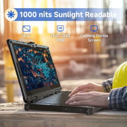 ONERugged N15T, 15inch rugged laptop, resolution 1920*1080, brightness 700nits, i5+16GB+256GB+GPS+Fingerprint, No 4G Win11 Pro w