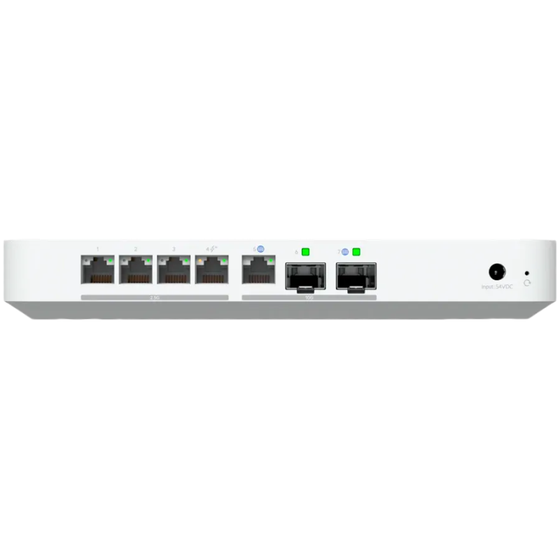 Ubiquiti UniFi UCG-Fiber-EU Desktop 10G Cloud Gateway with integrated PoE switch, Includes full UniFi application suite for devi