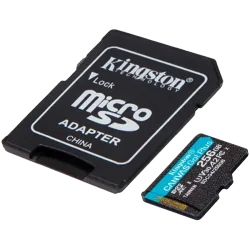 Kingston 256GB microSDXC Canvas Go Plus Gen4 200MB/s A2 U3 V30 Card + Adapter - 2