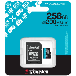 Kingston 256GB microSDXC Canvas Go Plus Gen4 200MB/s A2 U3 V30 Card + Adapter - 3