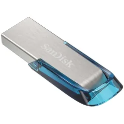 SANDISK Ultra Flair 128GB, USB 3.0, 150MB/s read - Tropical Blue - 1