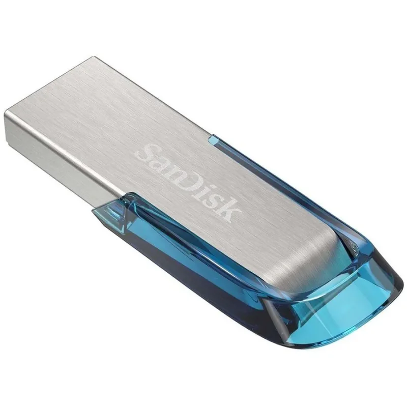 SANDISK Ultra Flair 128GB, USB 3.0, 150MB/s read - Tropical Blue - 1