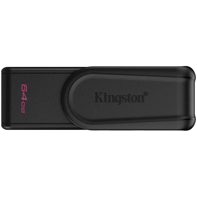 Kingston 64GB Portable USB 3.2 Gen 1 DataTraveler Exodia S (Black/Black) - 1