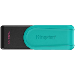Kingston 128GB Portable USB 3.2 Gen 1 DataTraveler Exodia S (Black/Turquoise) - 1
