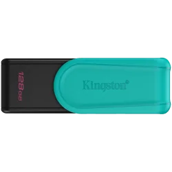 Kingston 128GB Portable USB 3.2 Gen 1 DataTraveler Exodia S (Black/Turquoise) - 1