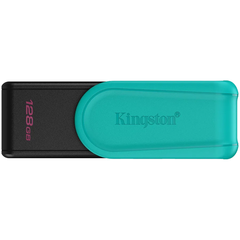 Kingston 128GB Portable USB 3.2 Gen 1 DataTraveler Exodia S (Black/Turquoise) - 1